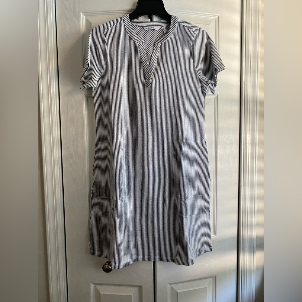 Isaac Mizrahi Live - Black and White Striped Dress NWOT - Picture 2 of 10